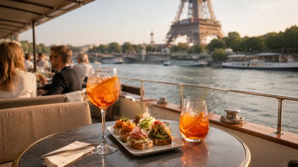 Brunch sur la Seine avec vue imprenable à Paris